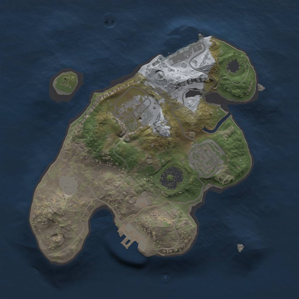 Rust Map: Procedural Map, Size: 2000, Seed: 1292535857, 7 Monuments