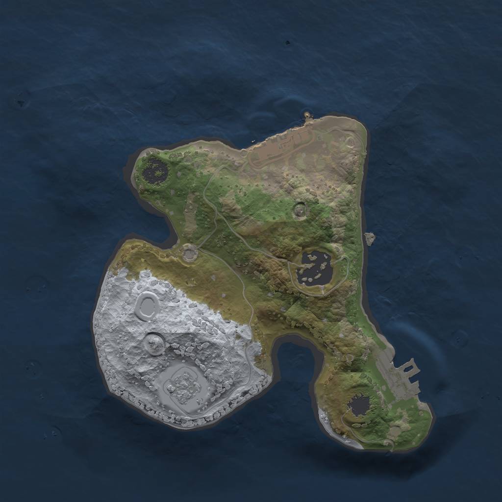 Rust Map: Procedural Map, Size: 2000, Seed: 4122, 7 Monuments