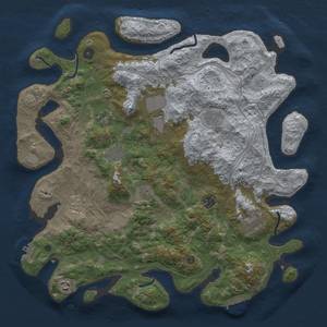 Thumbnail Rust Map: Procedural Map, Size: 4250, Seed: 928541277, 18 Monuments