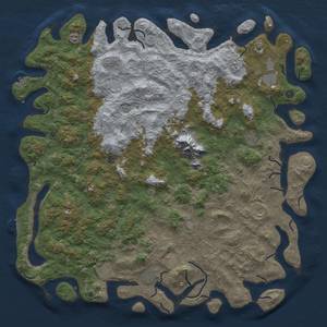 Thumbnail Rust Map: Procedural Map, Size: 6000, Seed: 743838658, 19 Monuments