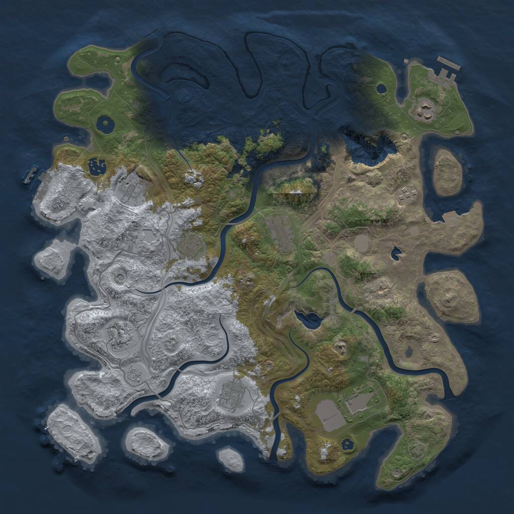 Rust Map: Procedural Map, Size: 4250, Seed: 514234, 15 Monuments