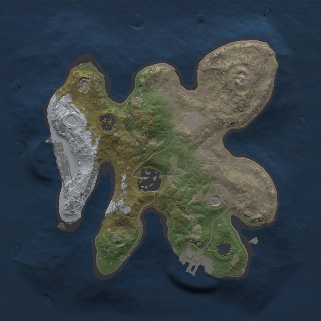 Rust Map: Procedural Map, Size: 2000, Seed: 111755669, 7 Monuments