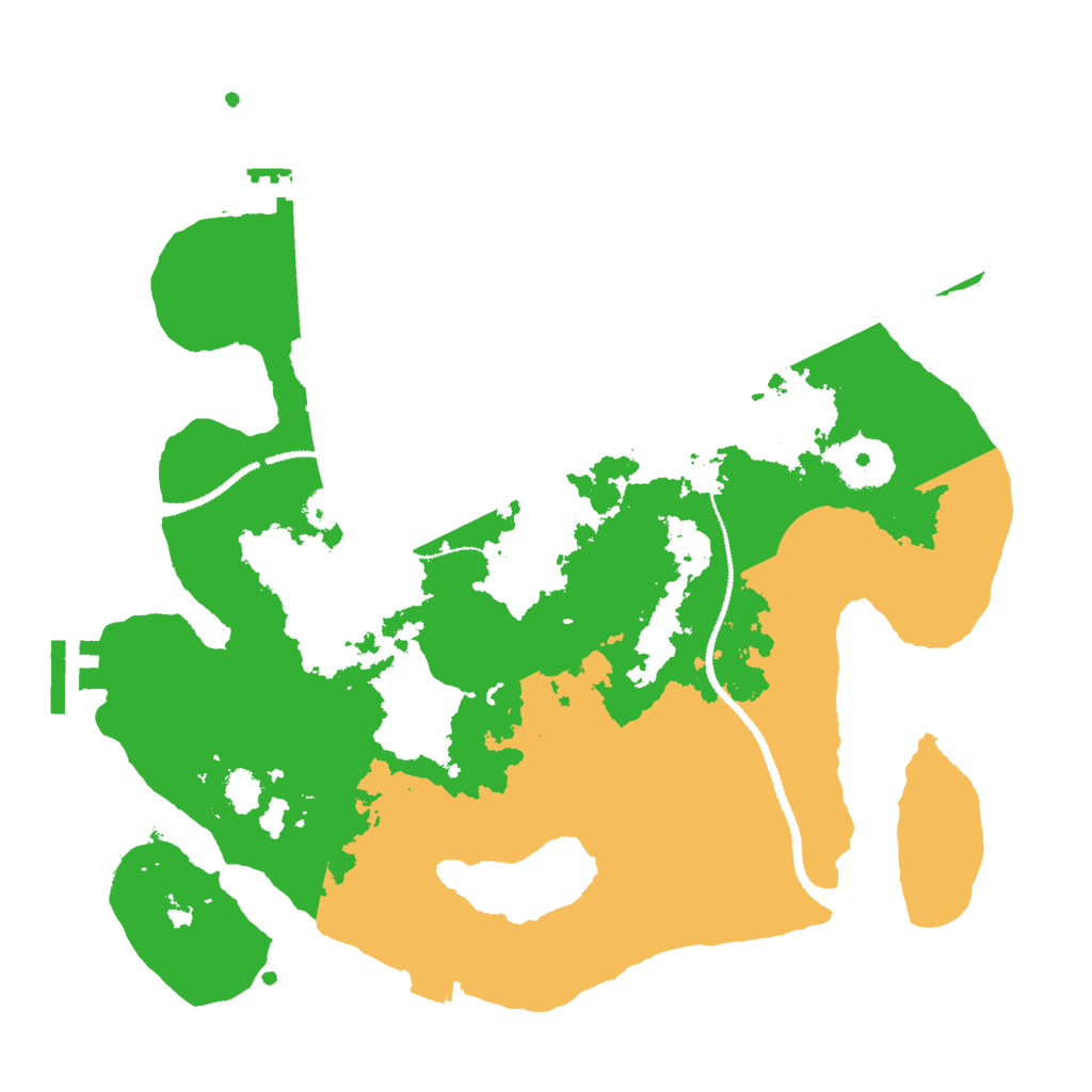 Biome Rust Map: Procedural Map, Size: 3000, Seed: 2079045542