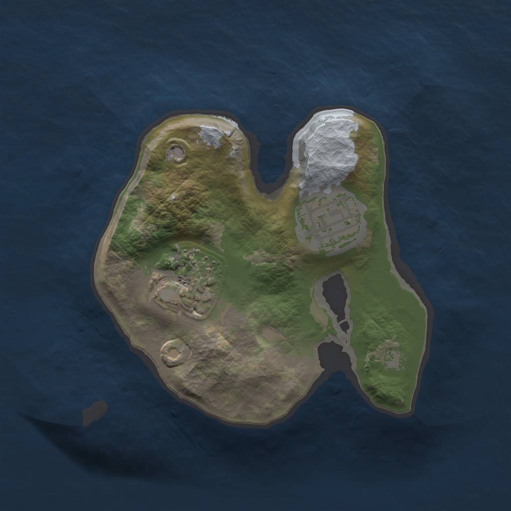 Rust Map: Barren, Size: 1700, Seed: 1323917500, 4 Monuments