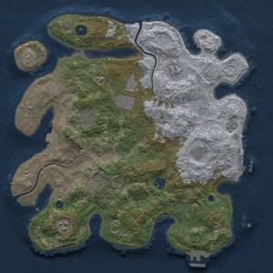 Thumbnail Rust Map: Procedural Map, Size: 3700, Seed: 401900533, 14 Monuments