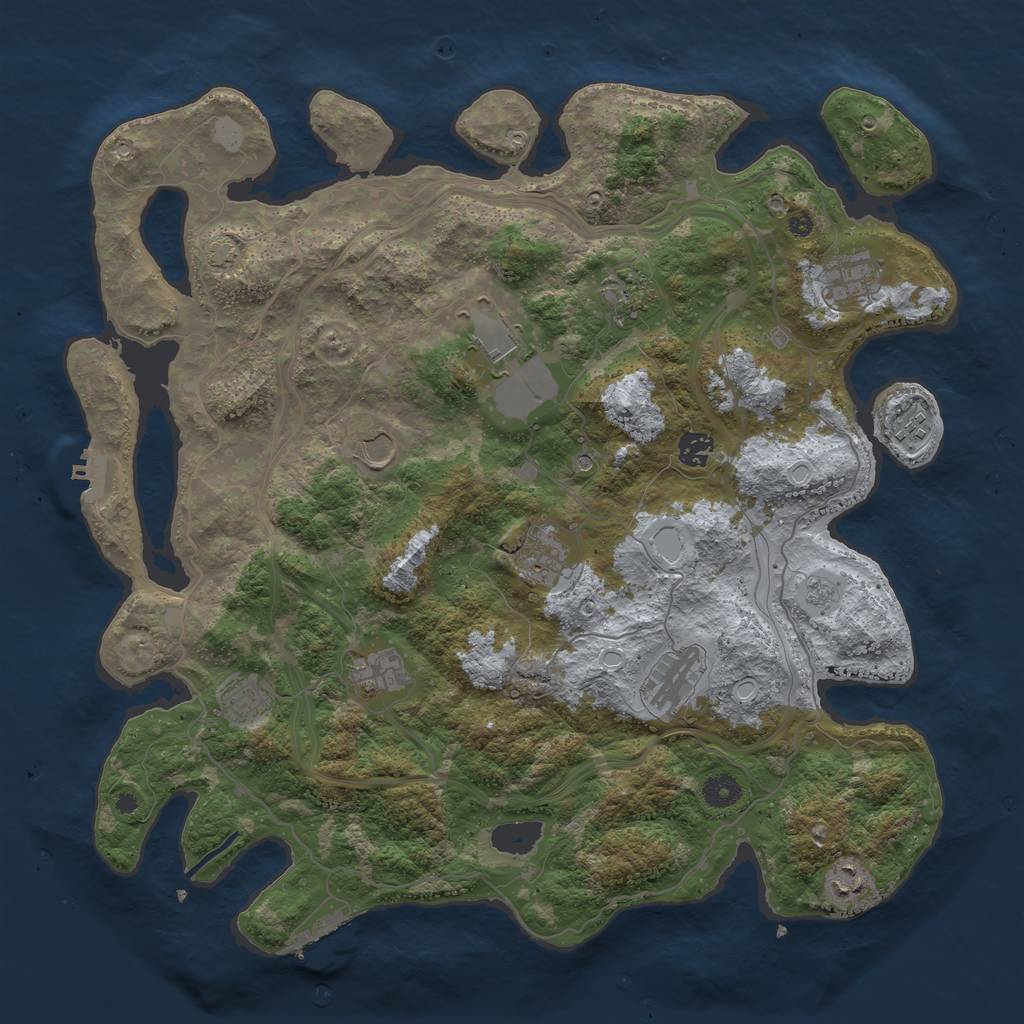 Rust Map: Procedural Map, Size: 4250, Seed: 38183721, 19 Monuments