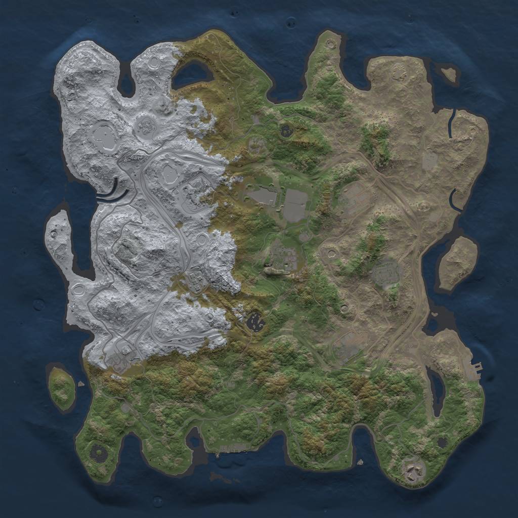 Rust Map: Procedural Map, Size: 4250, Seed: 39974510, 18 Monuments