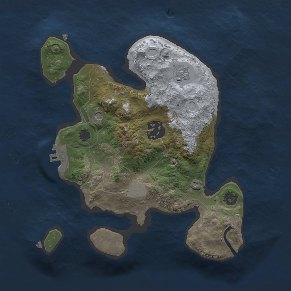 Rust Map: Procedural Map, Size: 2250, Seed: 817751732, 7 Monuments