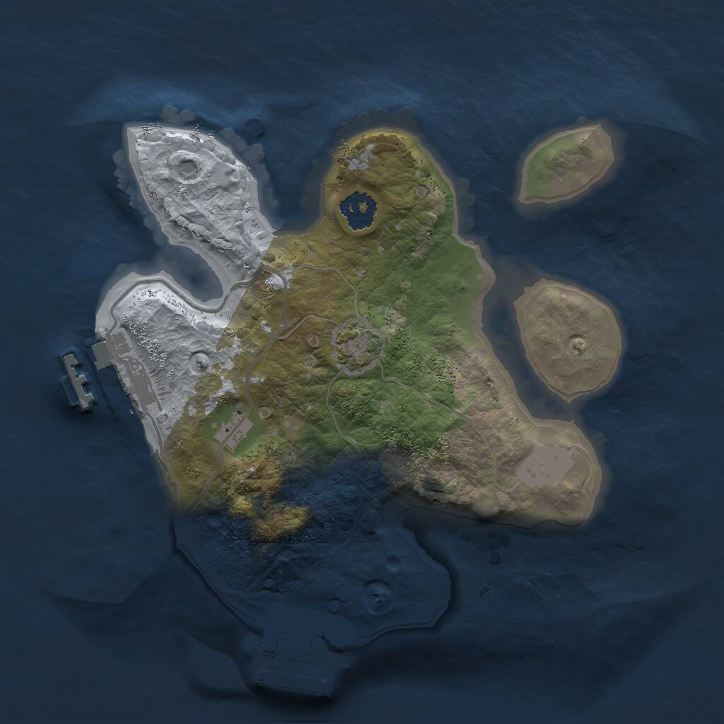 Rust Map: Procedural Map, Size: 2000, Seed: 655200428, 4 Monuments