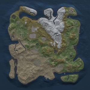 Thumbnail Rust Map: Procedural Map, Size: 3500, Seed: 392149030, 18 Monuments