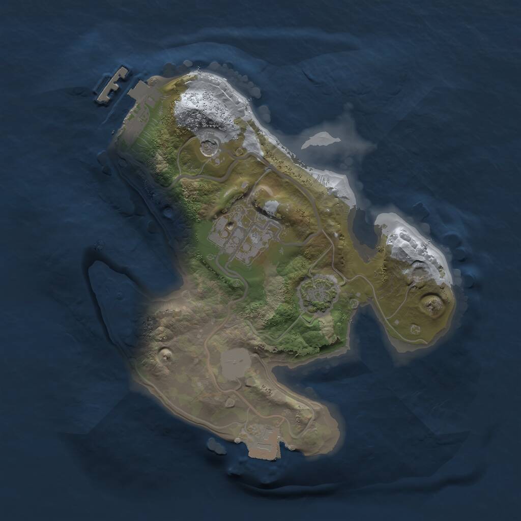 Rust Map: Procedural Map, Size: 1900, Seed: 115536576, 5 Monuments