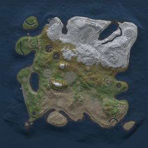 Thumbnail Rust Map: Procedural Map, Size: 3000, Seed: 1627996775, 14 Monuments