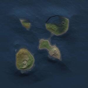 Thumbnail Rust Map: Procedural Map, Size: 1400, Seed: 2, 3 Monuments