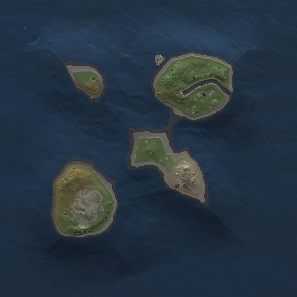 Rust Map: Procedural Map, Size: 1400, Seed: 2, 3 Monuments