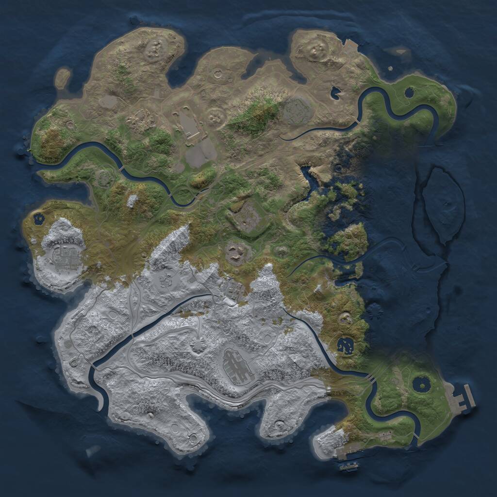 Rust Map: Procedural Map, Size: 4250, Seed: 240736395, 15 Monuments