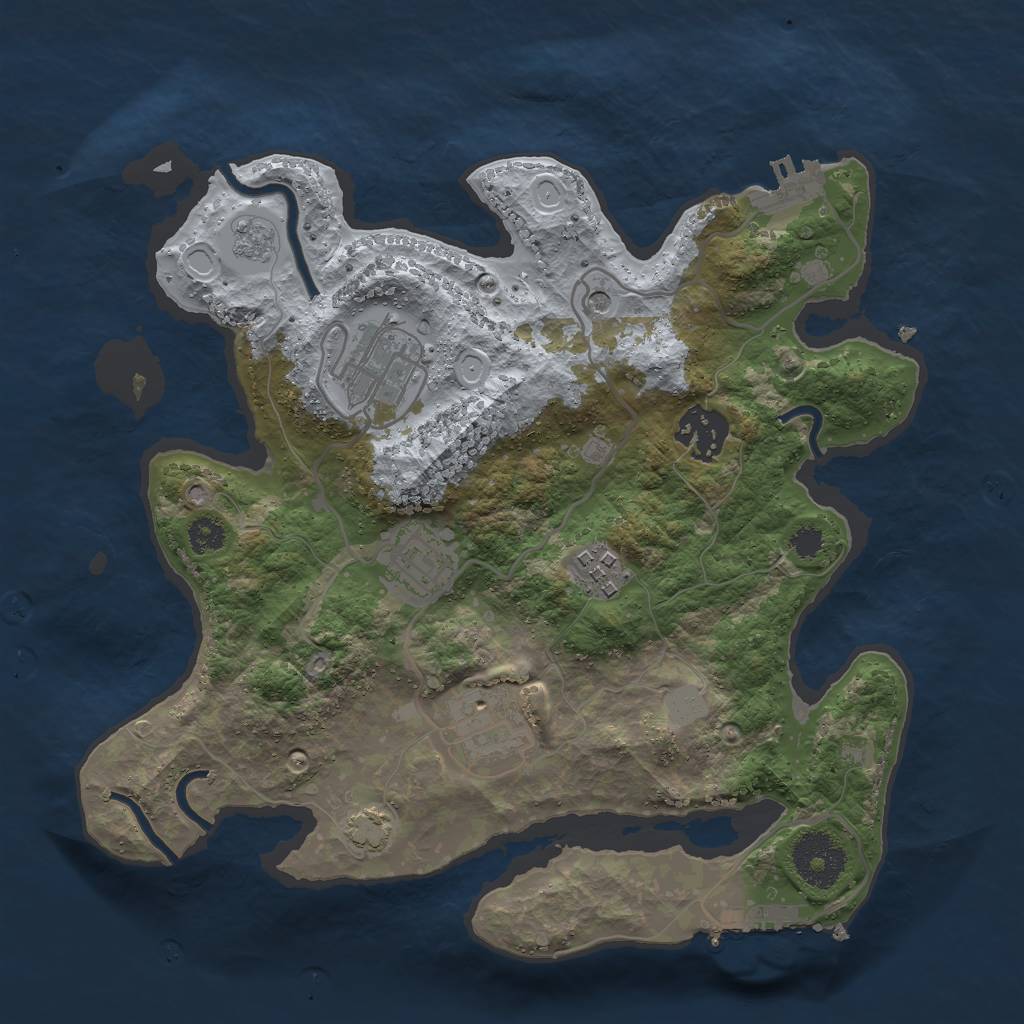 Rust Map: Procedural Map, Size: 2900, Seed: 895632, 13 Monuments