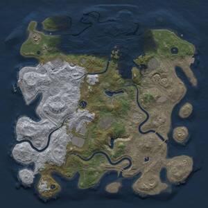 Thumbnail Rust Map: Procedural Map, Size: 4250, Seed: 125577984, 15 Monuments
