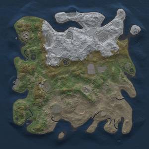 Thumbnail Rust Map: Procedural Map, Size: 3750, Seed: 95806177, 18 Monuments