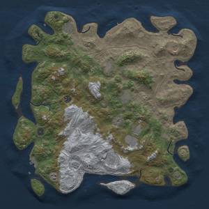 Thumbnail Rust Map: Procedural Map, Size: 4400, Seed: 18052023, 17 Monuments