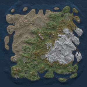 Thumbnail Rust Map: Procedural Map, Size: 4500, Seed: 47812, 18 Monuments