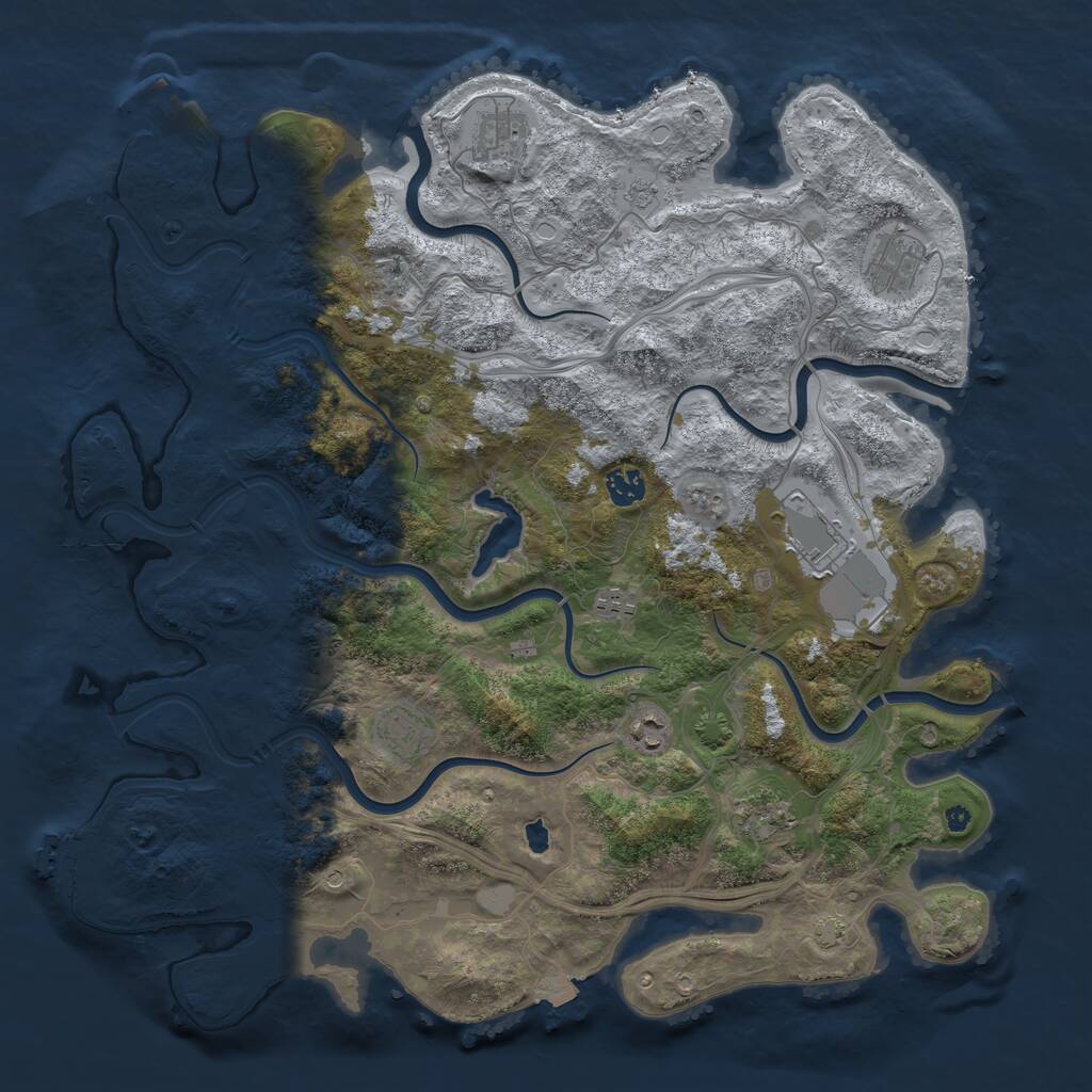 Rust Map: Procedural Map, Size: 4250, Seed: 82101699, 14 Monuments