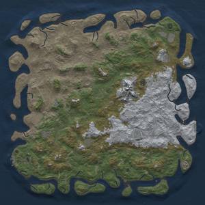 Thumbnail Rust Map: Procedural Map, Size: 6000, Seed: 1373842324, 19 Monuments