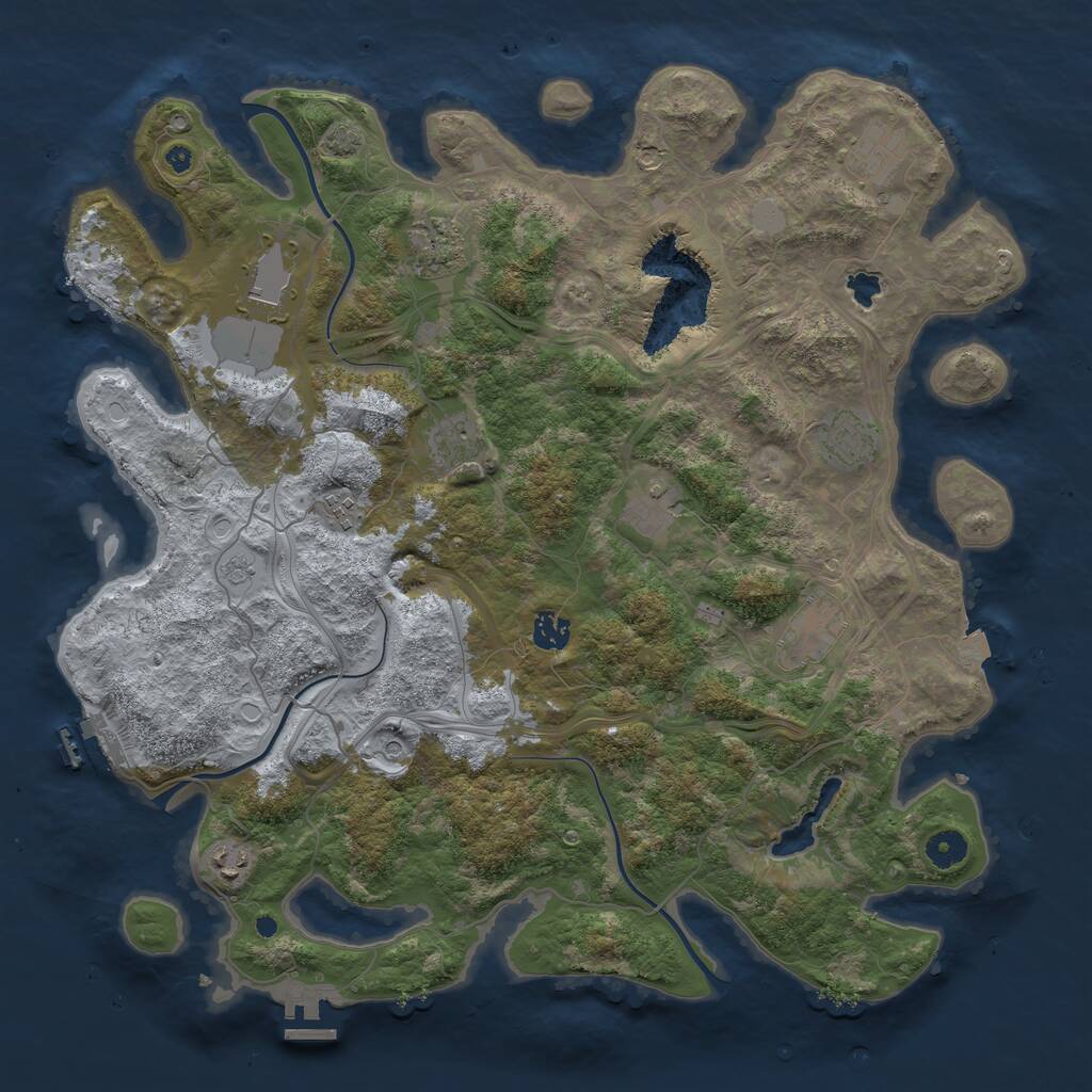 Rust Map: Procedural Map, Size: 4250, Seed: 1521300627, 16 Monuments