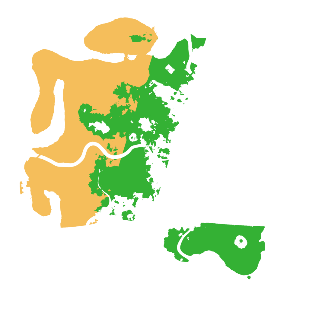 Biome Rust Map: Procedural Map, Size: 3700, Seed: 992785000