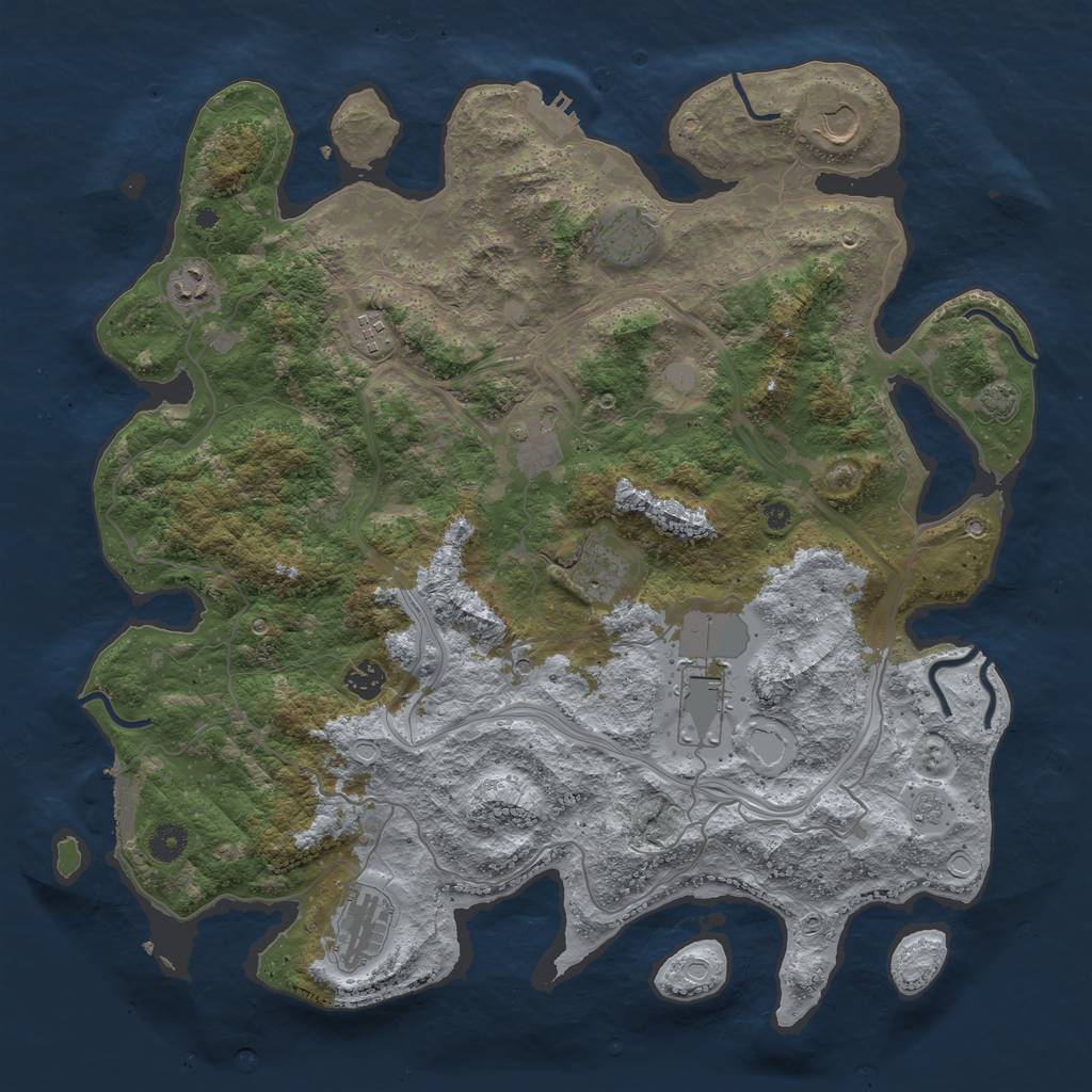 Rust Map: Procedural Map, Size: 4250, Seed: 194232226, 17 Monuments