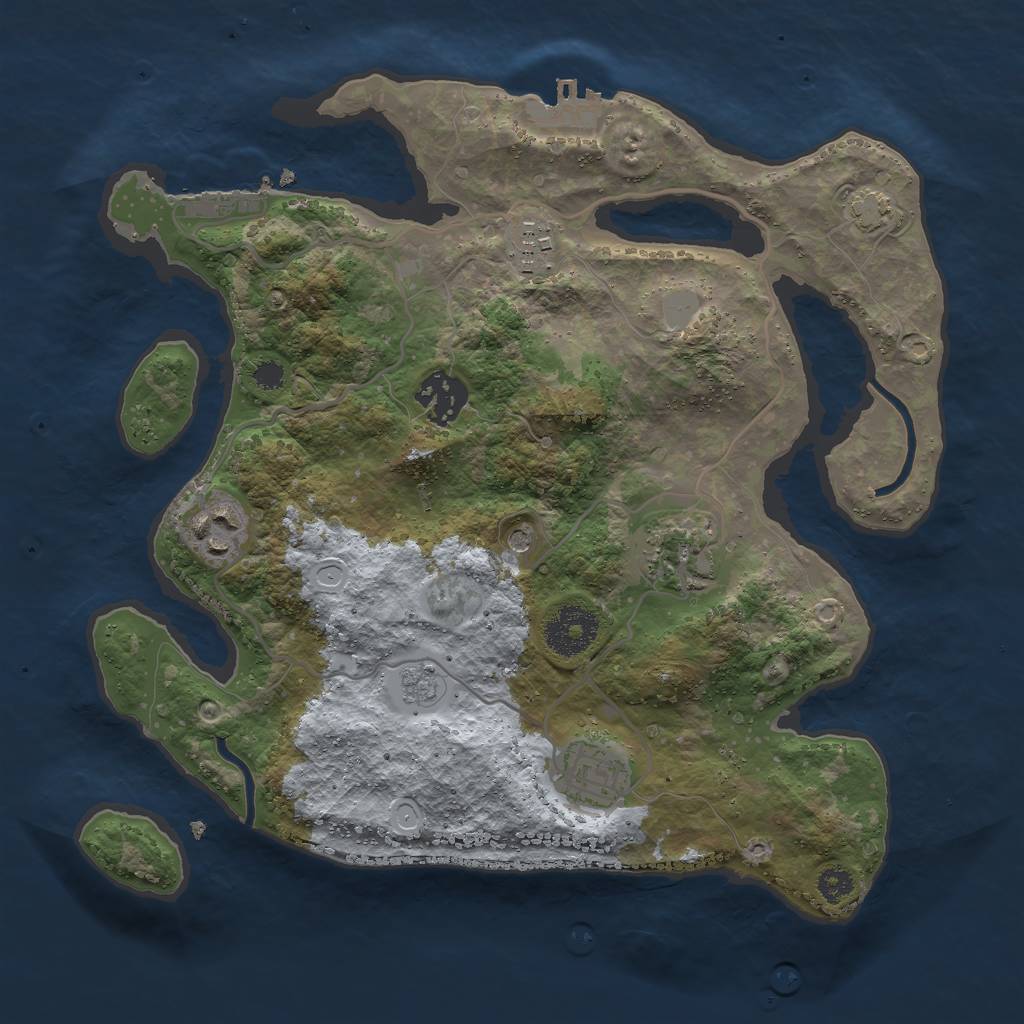 Rust Map: Procedural Map, Size: 3000, Seed: 11149, 13 Monuments