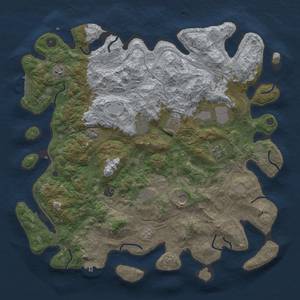 Thumbnail Rust Map: Procedural Map, Size: 4500, Seed: 75623098, 17 Monuments