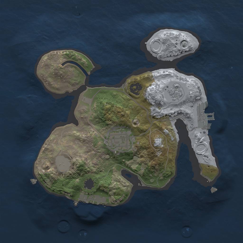 Rust Map: Procedural Map, Size: 2000, Seed: 678, 7 Monuments