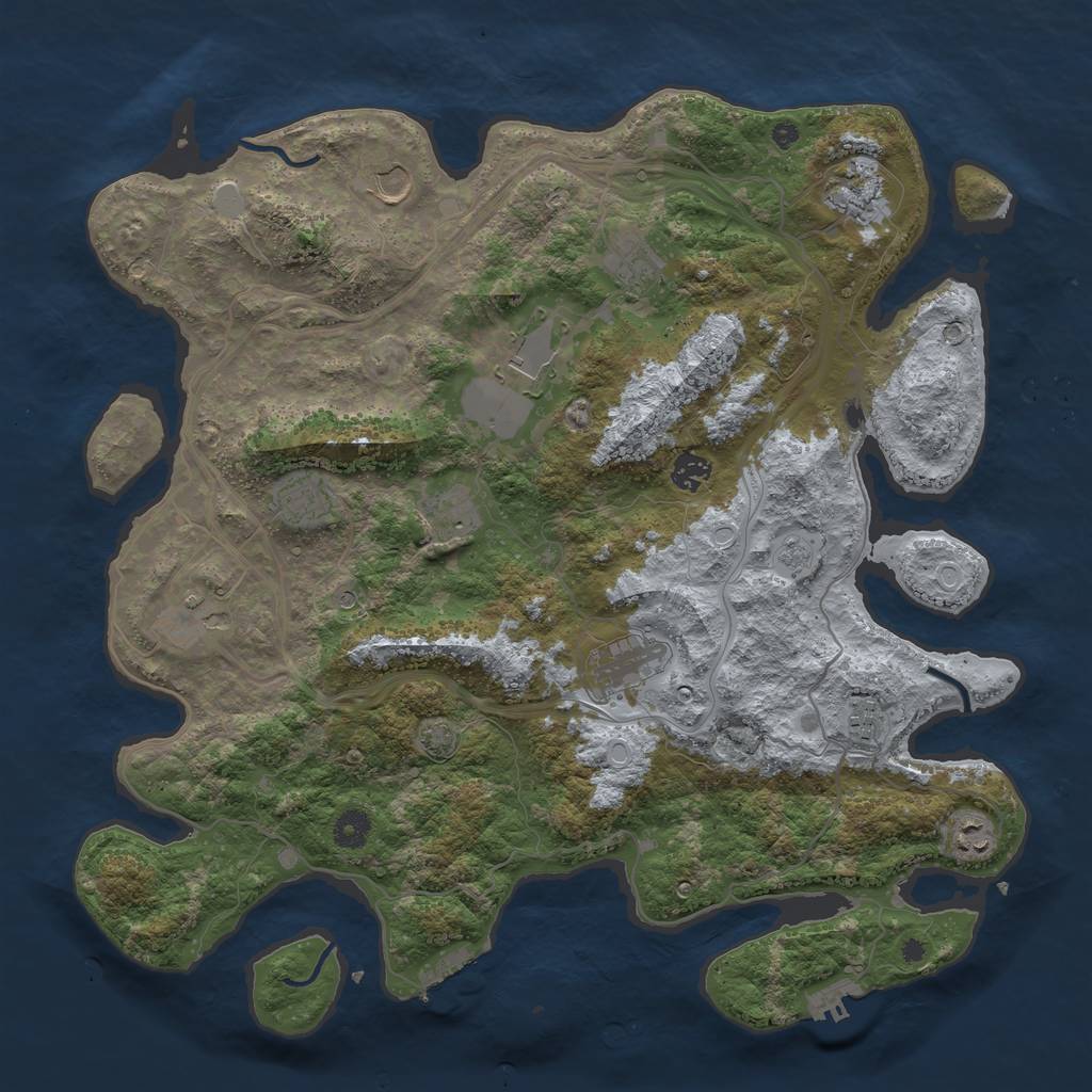 Rust Map: Procedural Map, Size: 4250, Seed: 1675095024, 19 Monuments