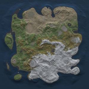 Thumbnail Rust Map: Procedural Map, Size: 3750, Seed: 59547162, 18 Monuments