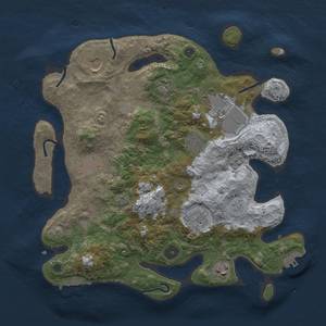 Thumbnail Rust Map: Procedural Map, Size: 3500, Seed: 1756582243, 16 Monuments