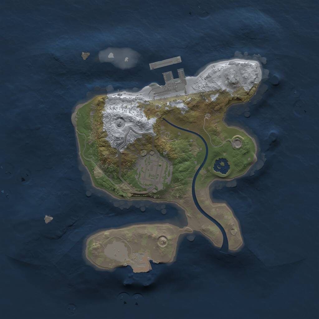 Rust Map: Procedural Map, Size: 2000, Seed: 159317, 3 Monuments