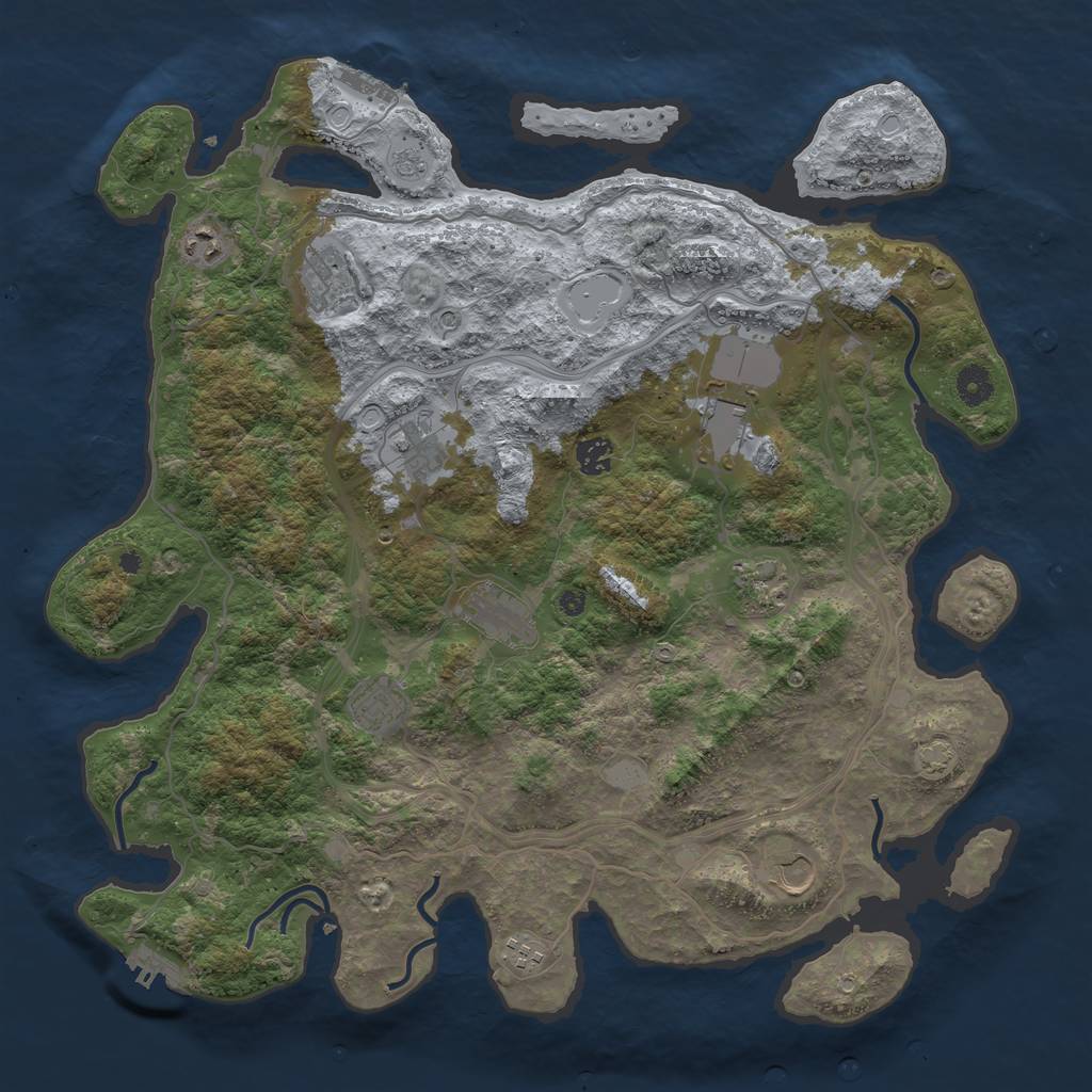 Rust Map: Procedural Map, Size: 4250, Seed: 1685547893, 18 Monuments