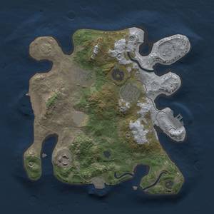 Thumbnail Rust Map: Procedural Map, Size: 2500, Seed: 1424168694, 10 Monuments