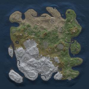 Thumbnail Rust Map: Procedural Map, Size: 3500, Seed: 1151062380, 17 Monuments