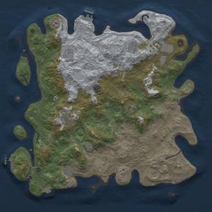 Thumbnail Rust Map: Procedural Map, Size: 4500, Seed: 6627, 19 Monuments