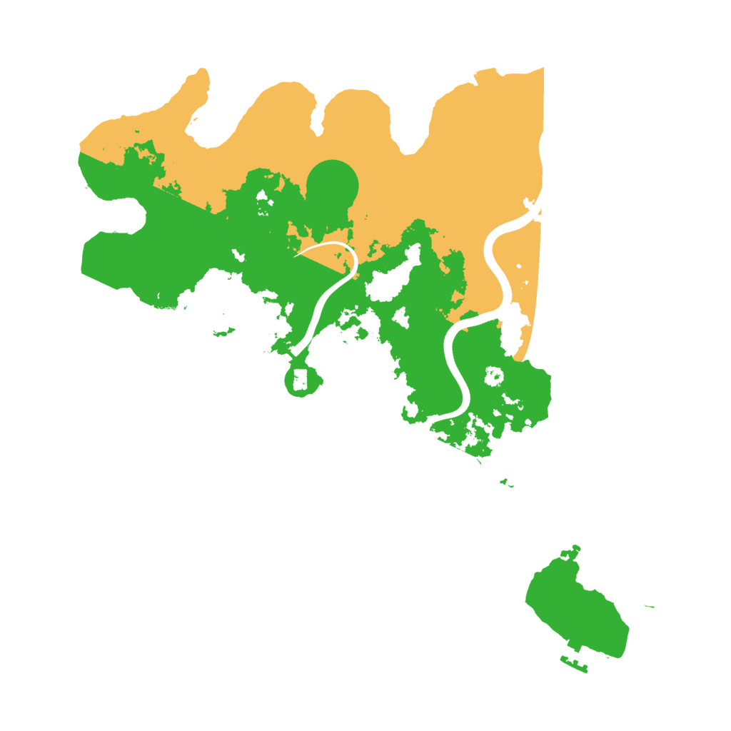 Biome Rust Map: Procedural Map, Size: 3700, Seed: 50172564