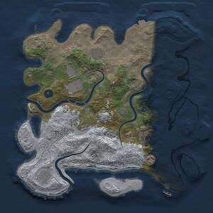 Thumbnail Rust Map: Procedural Map, Size: 3700, Seed: 50172564, 13 Monuments