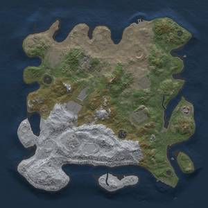 Thumbnail Rust Map: Procedural Map, Size: 3700, Seed: 50172564, 17 Monuments