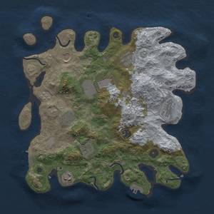 Thumbnail Rust Map: Procedural Map, Size: 3500, Seed: 27119046, 17 Monuments