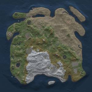 Thumbnail Rust Map: Procedural Map, Size: 3700, Seed: 50172694, 16 Monuments