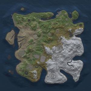 Thumbnail Rust Map: Procedural Map, Size: 3500, Seed: 149786555, 15 Monuments