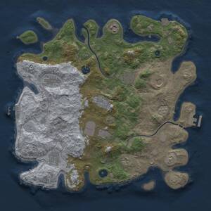 Thumbnail Rust Map: Procedural Map, Size: 3750, Seed: 23806599, 16 Monuments