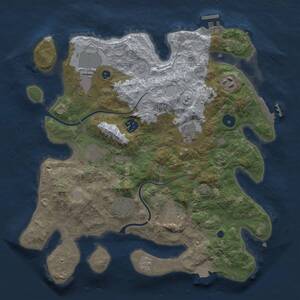 Thumbnail Rust Map: Procedural Map, Size: 3500, Seed: 897210, 14 Monuments