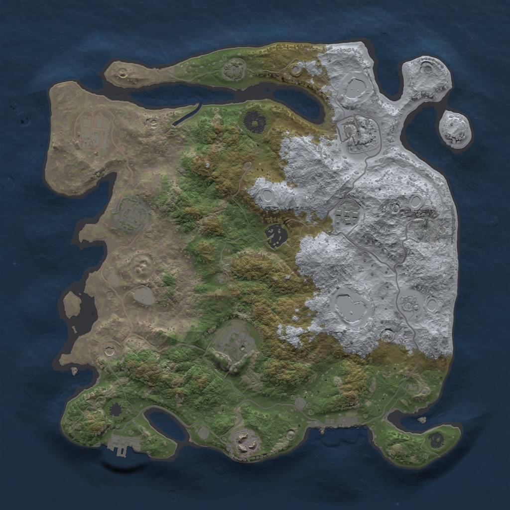 Rust Map: Procedural Map, Size: 3400, Seed: 31109212, 15 Monuments