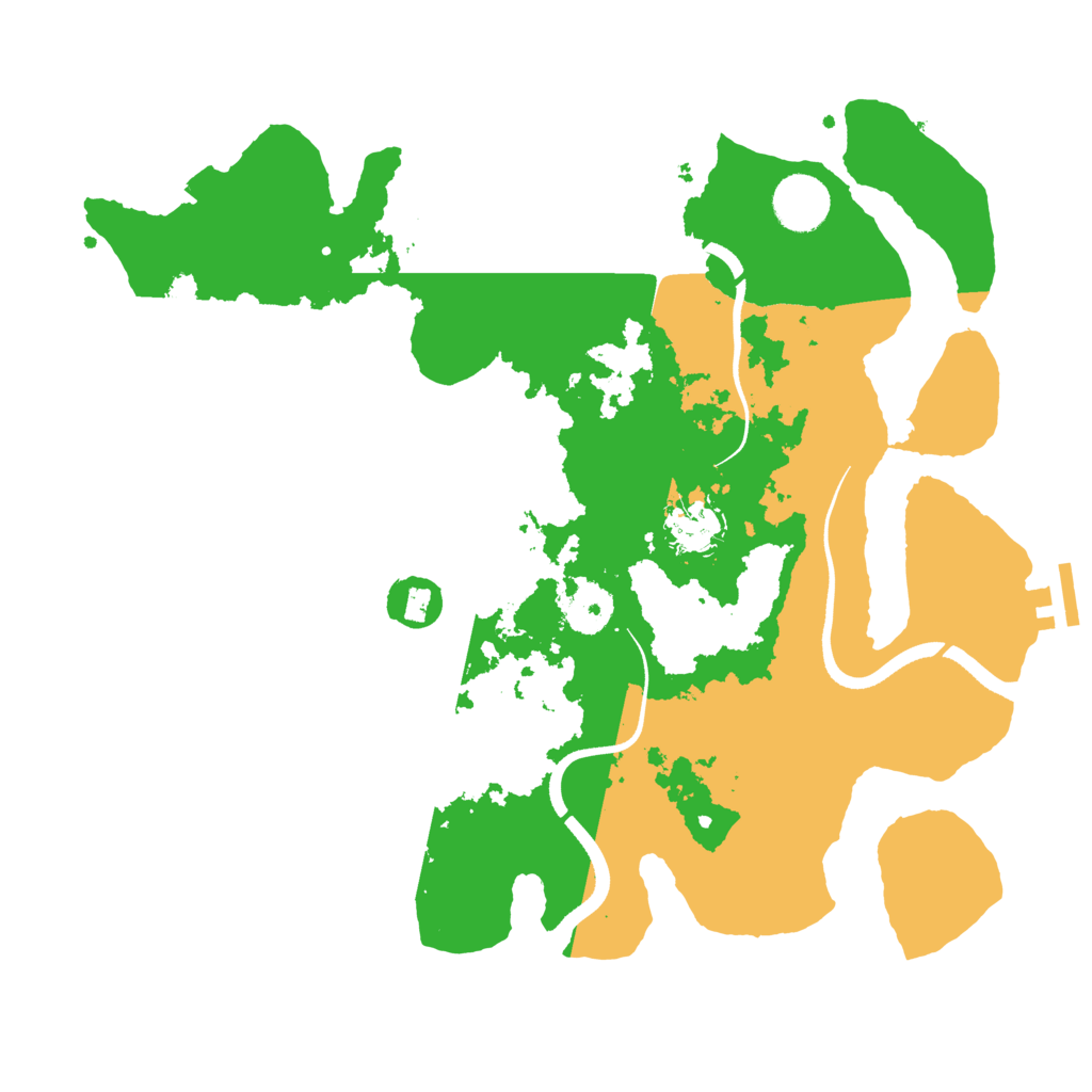 Biome Rust Map: Procedural Map, Size: 3500, Seed: 85841809